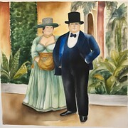 A rich couple Digital Art by Christina Fairhead Art and Merch