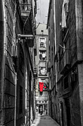 A Splash of Red in Barcelona Photograph by W Chris Fooshee