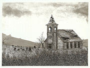 Abandoned Early Settlers Church Drawing by Jonathan Baldock