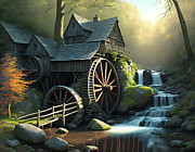 Abandoned Gristmill in the Forest Ai Art by AI Digital Abandoned Gristmill in the Forest Ai Art by AI Digital