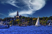 Abbot Hall above Marblehead Harbor Photograph by Jeff Folger