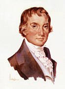 Abraham Baldwin - Signers Of The U.S. Constitution Painting by Lyle Tayson Abraham Baldwin - Signers Of The U.S. Constitution Painting by Lyle Tayson