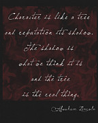Abraham Lincoln Character Quote Mixed Media by Dan Sproul Abraham Lincoln Character Quote Mixed Media by Dan Sproul