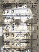 Abraham Lincoln Listed in the 1850 U.S. Census  Digital Art by Victoria Plut