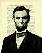 Abraham Lincoln portrait Mixed Media by Madame Memento