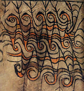 Abstract bark painting  from Indonesia Photograph by Steve Estvanik