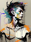 Abstract Boy Portrait Series 1 Digital Art by Ingo Klotz