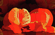 Abstract Citrus Fruit in Orange Mixed Media by Shelli Fitzpatrick Abstract Citrus Fruit in Orange Mixed Media by Shelli Fitzpatrick