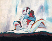 Abstract Couple Painting by Troy Caperton Abstract Couple Painting by Troy Caperton