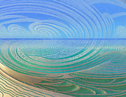 Abstract Decorative Seascape Digital Art by Eris And AI Abstract Decorative Seascape Digital Art by Eris And AI