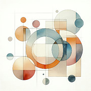 Abstract Geometry Mixed Media by Arina Gallery