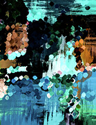 Abstract Hexagons Digital Art by Gradify Creations