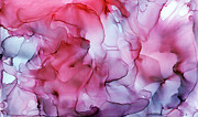 Abstract Ink Pattern Red Purple Pink  Painting by Olga Shvartsur