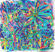 Abstract Nature Flower Garden in Blue Digital Art by Patricia Awapara Abstract Nature Flower Garden in Blue Digital Art by Patricia Awapara