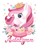 Adelynn Name Unicorn, Birthday Gift for Unicorn Princess Digital Art by Active Artist