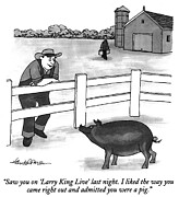 Admitting You Were a Pig Drawing by JB Handelsman