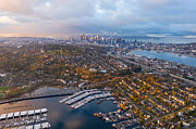 Aerial Seattle Capitol Hill and Montlake to Downtown and Lake Union Photograph by Mike Reid Photography