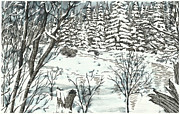 After the Snow Storm Drawing by Jonathan Baldock After the Snow Storm Drawing by Jonathan Baldock