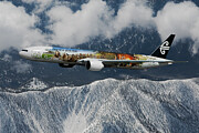 Air New Zealand Boeing 777 The Hobbit Mixed Media by Erik Simonsen