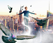 Airborne  Digital Art by Edgar Meza