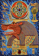 Akem-Shield of Taweret Who Belongs to the Doum Palm Mixed Media by Ptahmassu Nofra-Uaa