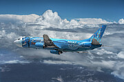 Alaska Airlines Boeing 737 and Make a Wish Disneyland Livery Mixed Media by Erik Simonsen
