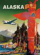 Alaska, Indian totem Painting by Long Shot