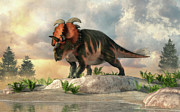 Albertaceratops Digital Art by Daniel Eskridge