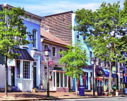 Alexandria VA - Blue Buildings on King Street Photograph by Susan Savad Alexandria VA - Blue Buildings on King Street Photograph by Susan Savad