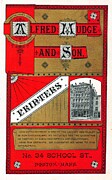 Art Print Ad Alfred Mudge And Son Printers Boston Mass Mixed Media by Gary Roberts