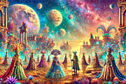 Alien Carnival Digital Art by Lisa Yount