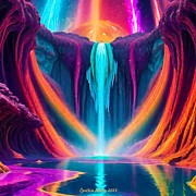 Alien Falls 11112023b Digital Art by Cindy's Creative Corner