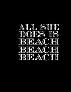 All She Does Is Beach Beach Beach Digital Art by Jacob Zelazny