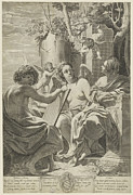 Allegory of Intellect, Memory, and Will Drawing by Claude Mellan Allegory of Intellect, Memory, and Will Drawing by Claude Mellan