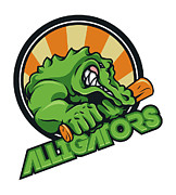 Alligators Baseball Team Digital Art by Jeff Creation