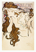 Alphonse Maria Mucha Salon des Cent 1896 Painting by Bob Pardue