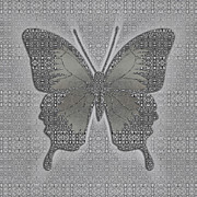 Aluminum and Black Butterfly  Digital Art by Diego Taborda