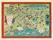 Alva Scott Garfield - A Scott-Map of Salem Massachusetts - c1950 Digital Art by Vintage Map