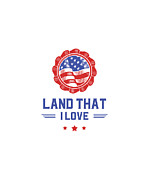 America Independence Day Gift Usa Flag Land That I Love Quote Digital Art by Jeff Creation