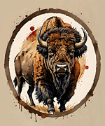 American Bison 003 Digital Art by Greg Joens