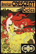 American Crescent Cycles, 1901 Drawing by Fred Ramsdell