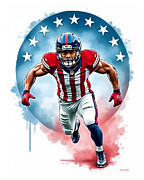American Football Digital Art by Greg Joens