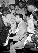 American jazz musician Duke Ellington vocalist Joya Sherrill, Hartford, Connecticut, 1942. Photograph by Album