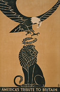 Americas tribute to Britain, 1918 Painting by American School