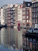 Amsterdam's Colorful Canal Reflections Photograph by Travel Essayist