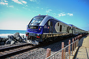 Amtrak on the Beach Photograph by Matthew Bamberg