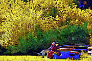 Couple In The Park Painting by Kirt Tisdale