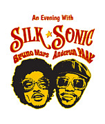 An Evening With Silk Sonic Bruno Mars Anderson Paak Digital Art by Kirania Finest
