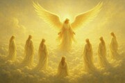 Angels in Heaven - Golden Light Digital Art by Matthias Hauser