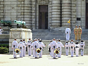 Annapolis Naval Academy - Band Leaving Noon Meal Formation Photograph by Susan Savad Annapolis Naval Academy - Band Leaving Noon Meal Formation Photograph by Susan Savad